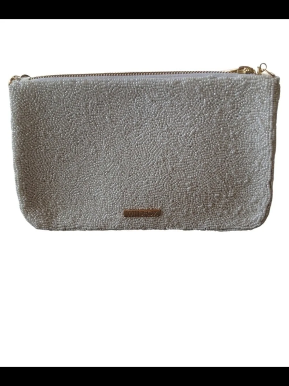 NWOT!Wildfox White Beaded Cherry & Pink Bow Wristlet with Gold Chain